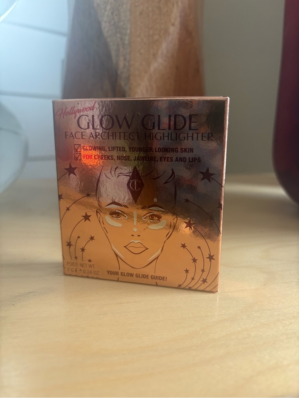 Charlotte Tilbury Glow Glide Face Architect Highlighter - Rose Gold Shimmer